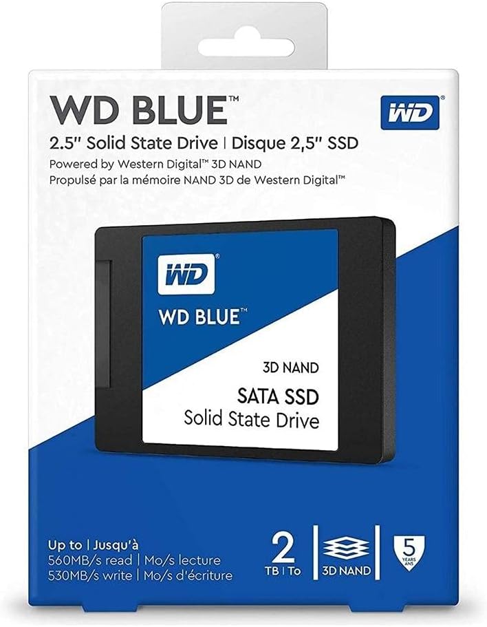 WD Blue 3D NAND 2TB Internal SSD - SATA III 6Gb/s 2.5 WD Blue 3D NAND 2TB Internal SSD - SATA III 6Gb/s 2.5